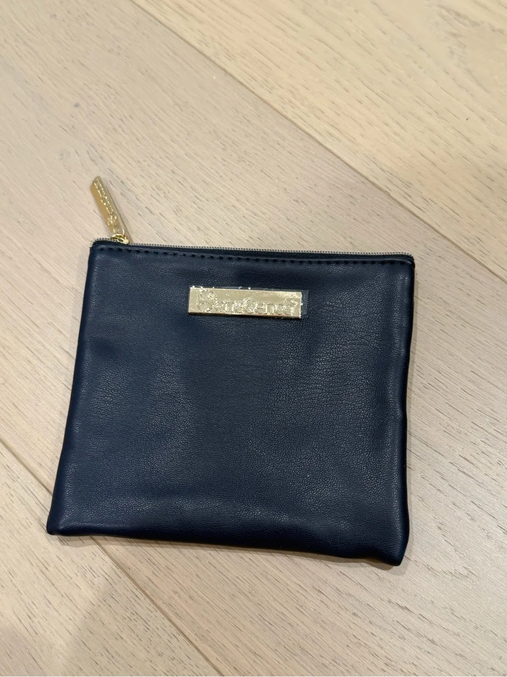 SeneGence Navy Cosmetic Pouch with Gold Accent